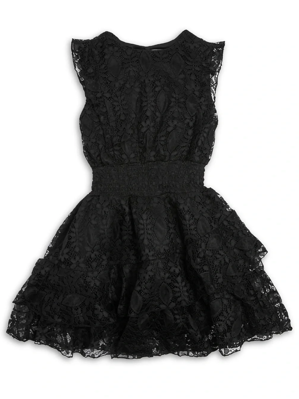 Girls' Black Lace Fit & Flare Dress
